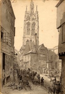 Vieux magasin de gin près de la cathédrale Saint-Nicolas